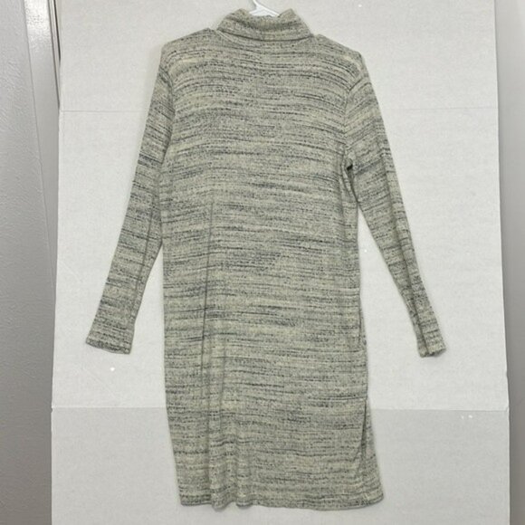 Project Social T Sweater Dress, Soft Ribbed Knit Turtleneck, Gray, Small - Picture 10 of 10